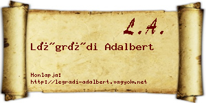Légrádi Adalbert névjegykártya